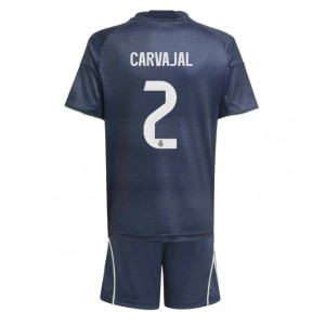 Fotbalové Dres Real Madrid Daniel Carvajal #2 Dětské Venkovní Oblečení 2025-26 Krátký Rukáv (+ trenýrky)